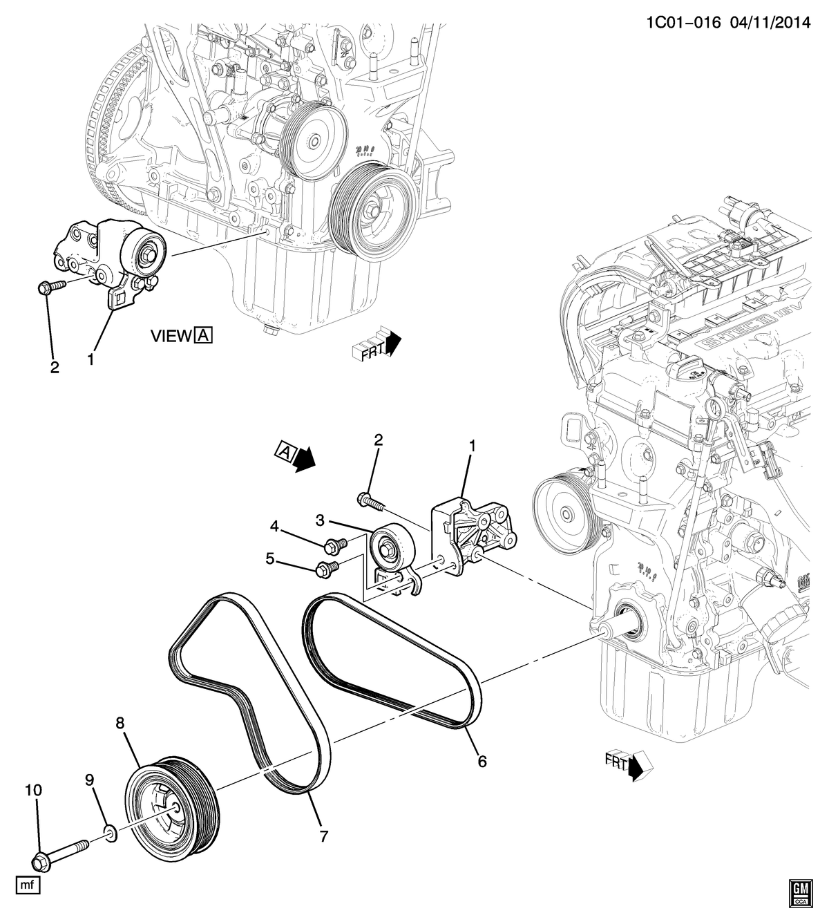 GM 25196027 Water Pump and Alternator Belt Tensioner