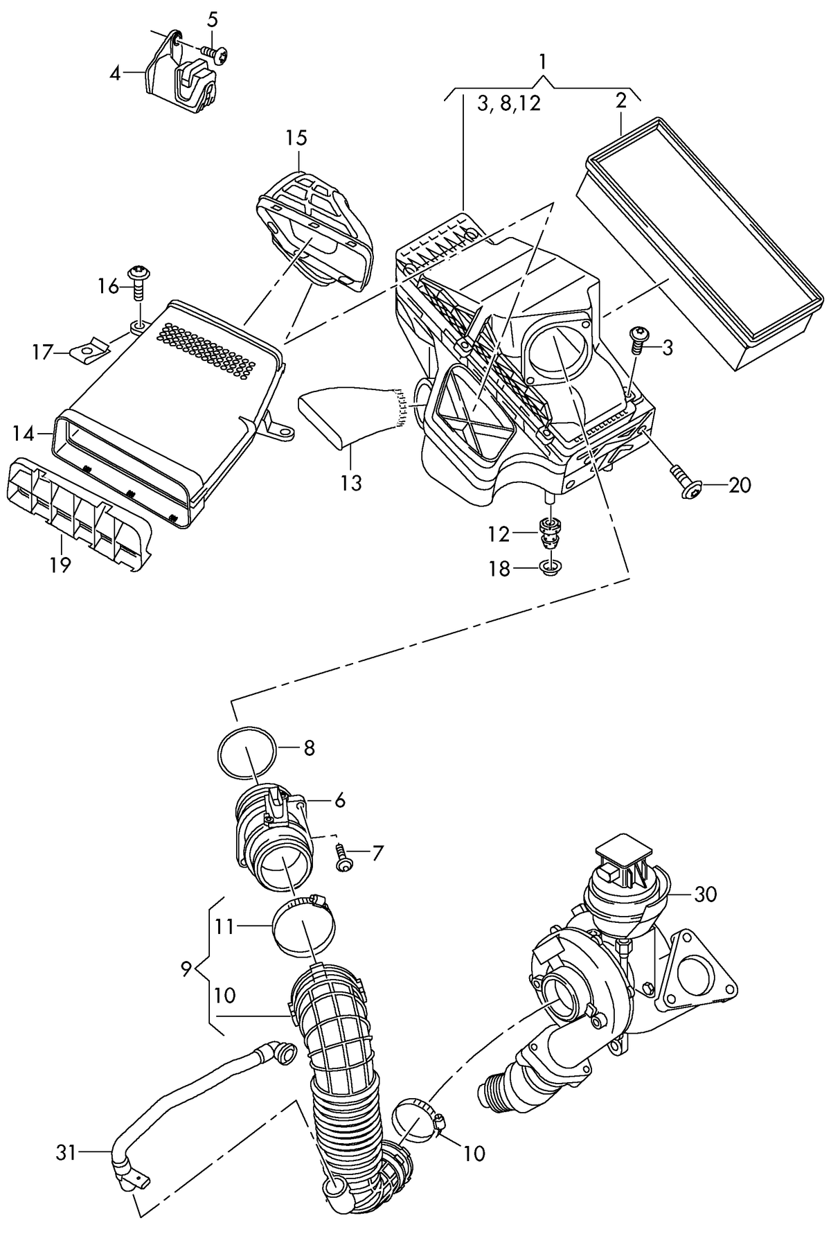BOSCH 0281002956 MAF Sensor