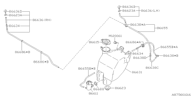 Subaru 86615AA060 Genuine Windshield Washer Tank Reservoir Cap