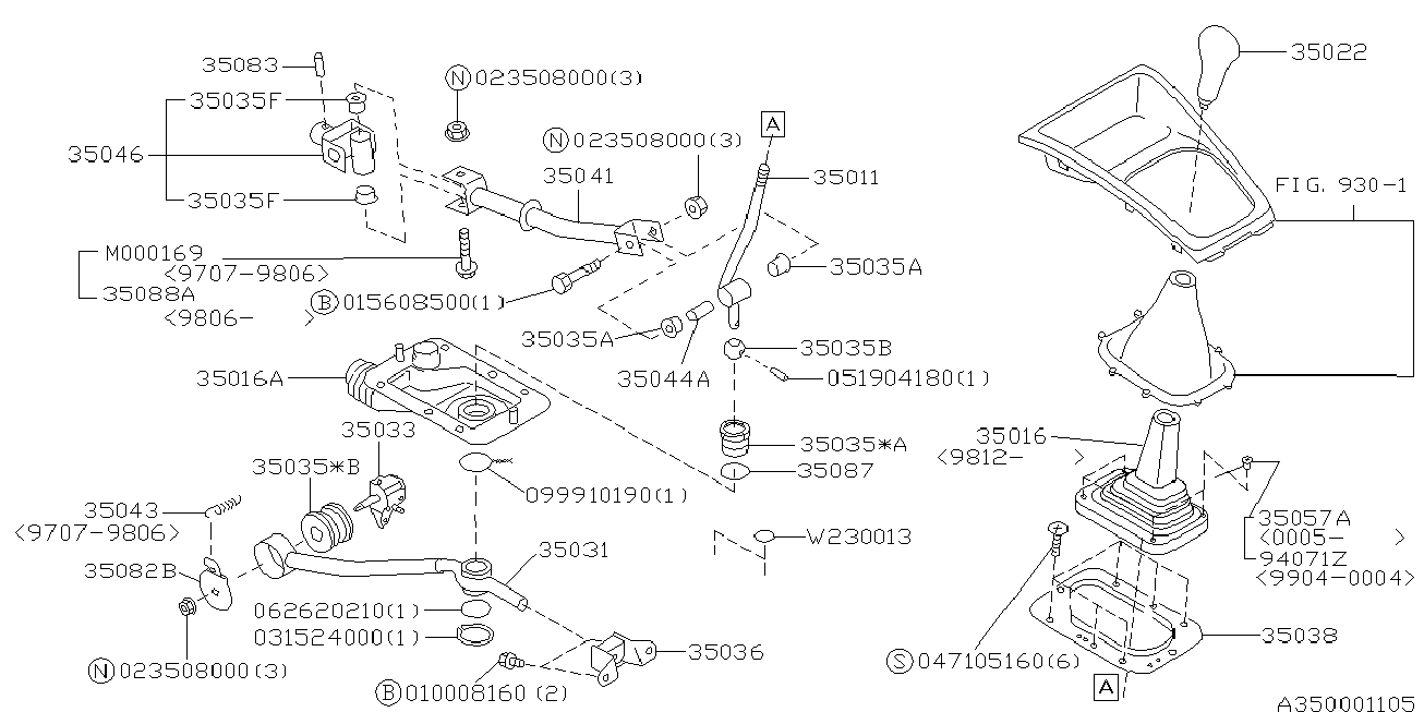 Subaru 35047AC030 Genuine Shifter Bushing Linkage Joint