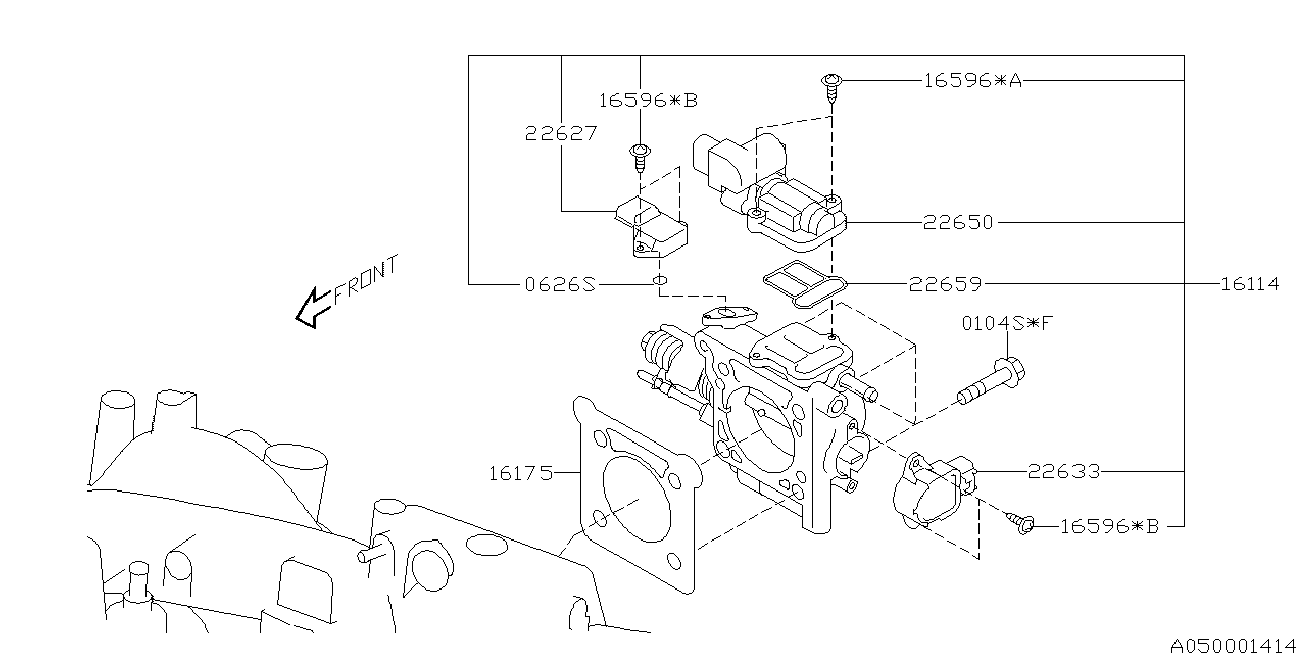 Subaru 16175AA223 Genuine Throttle Body Gasket