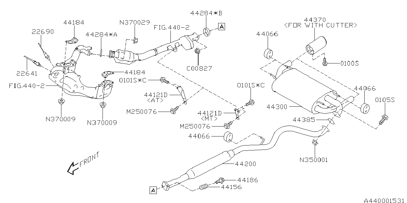 Subaru 44022AA123 Genuine Exhaust Donut Gasket