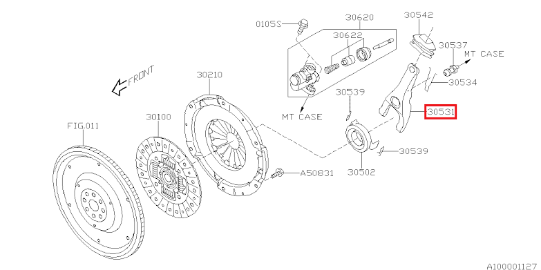 Subaru Clutch Fork 30531AA180 Genuine OEM