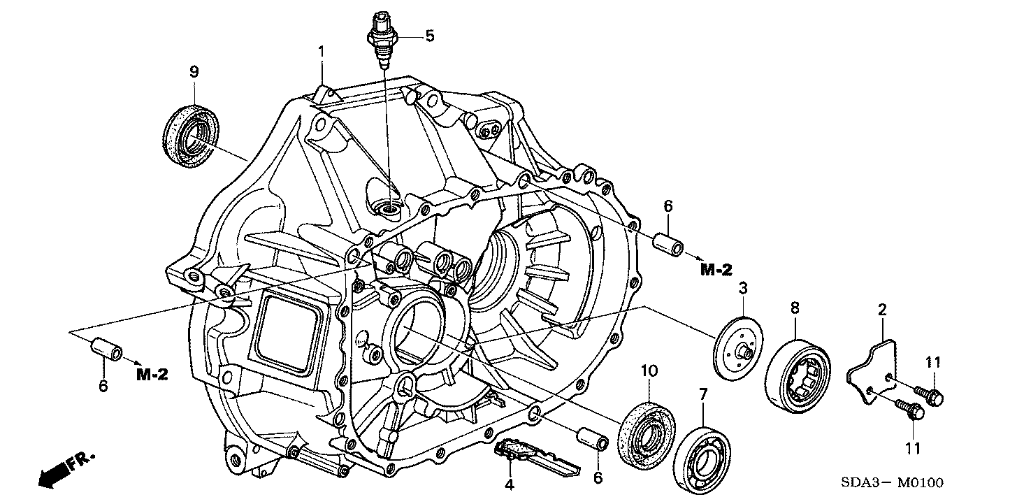 Honda 91206-PHR-003 Genuine Manual Transmission Output Shaft Oil Seal