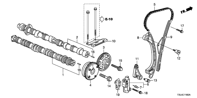 Honda 14510-5A2-A02 Genuine Timing Chain Tensioner