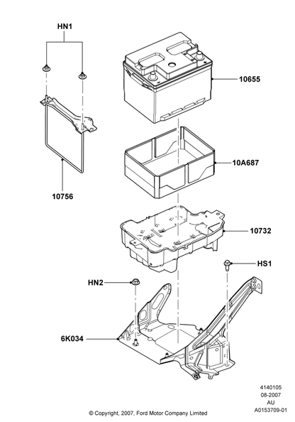 Ford AR3Z-10A687-A Genuine Battery Cover Insulator
