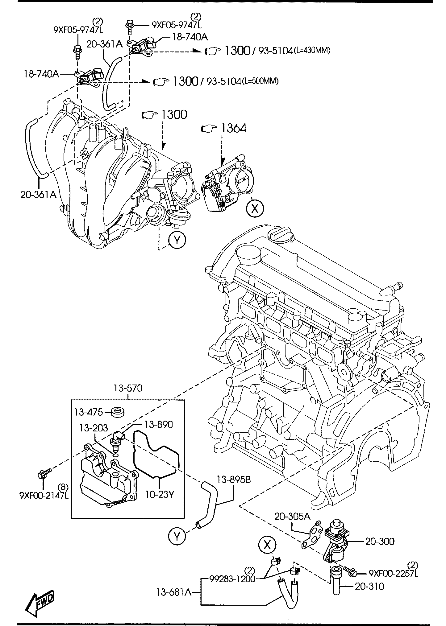 Mazda L325-13-890A Genuine  PCV Valve