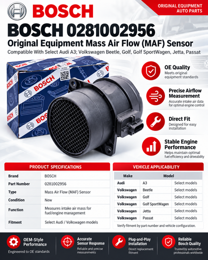BOSCH 0281002956 MAF Sensor