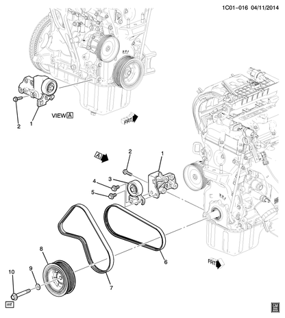 GM  25196027 Water Pump and Alternator Belt Tensioner