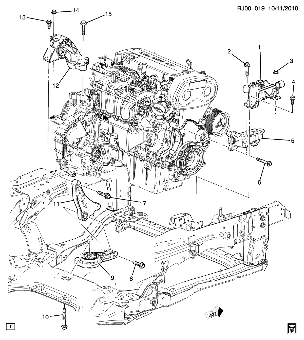 GM 95493722 Genuine Transmission Mount Strut