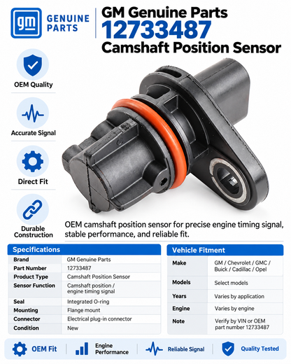 GM  12733487 Genuine Camshaft Position Sensor