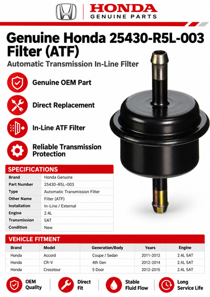 Honda 25430-R5L-003 Genuine ATF Filter