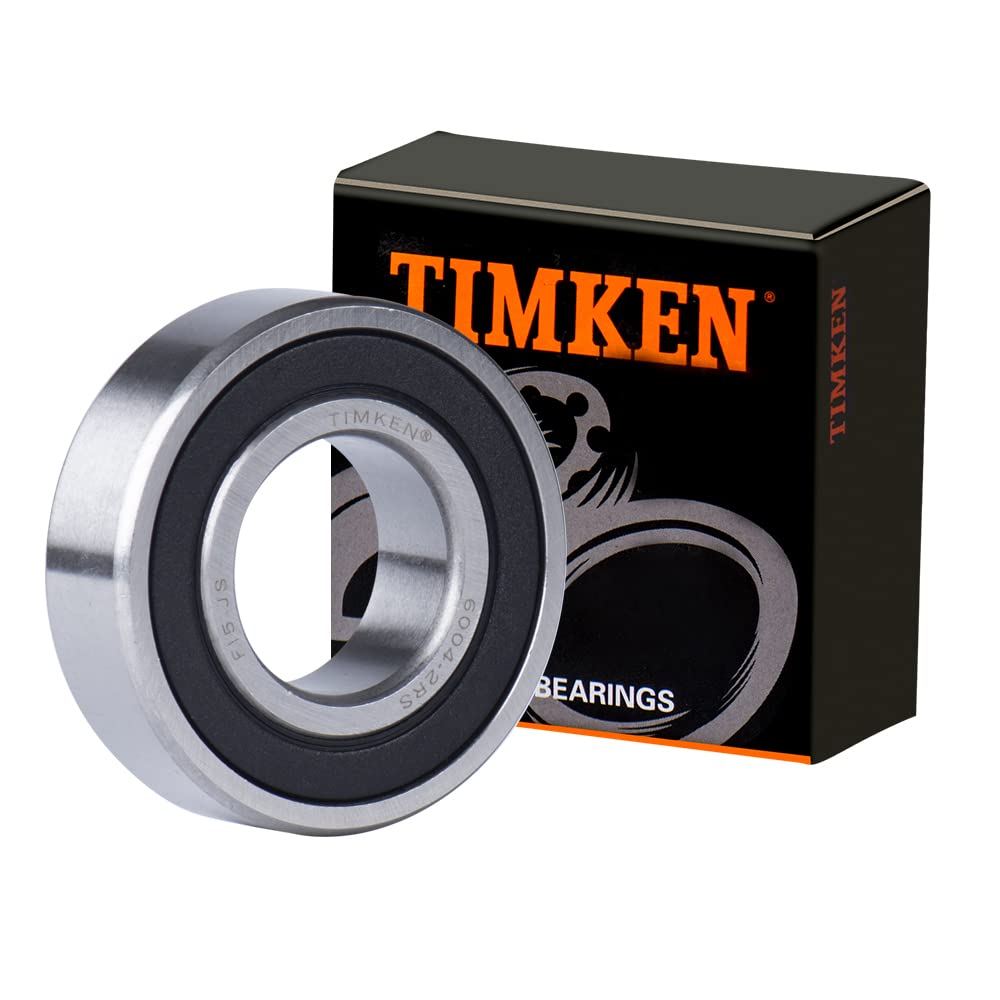 TIMKEN 6004-2RS Double Rubber Seal Bearings — 20x42x12 mm (Pack of 2)