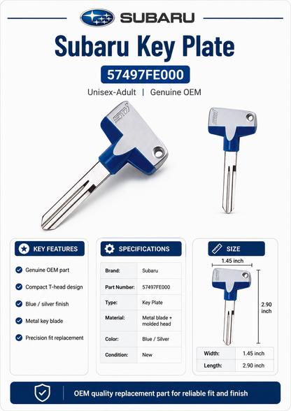 Subaru 57497FE000 Key Plate