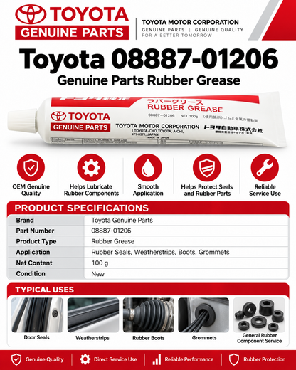 Toyota 08887-01206 Genuine Rubber Grease