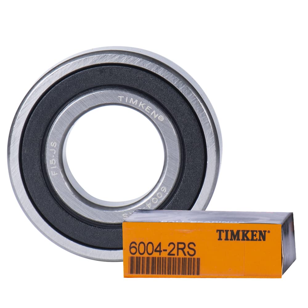TIMKEN 6004-2RS Double Rubber Seal Bearings — 20x42x12 mm (Pack of 2)