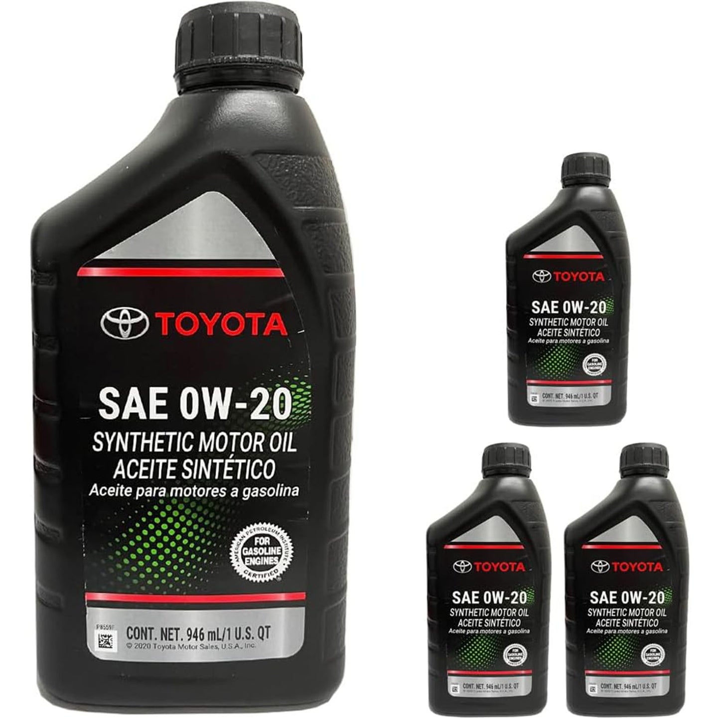 TOYOTA Genuine OEM 00279-0WQTE-01 Oil (4 QUARTS)