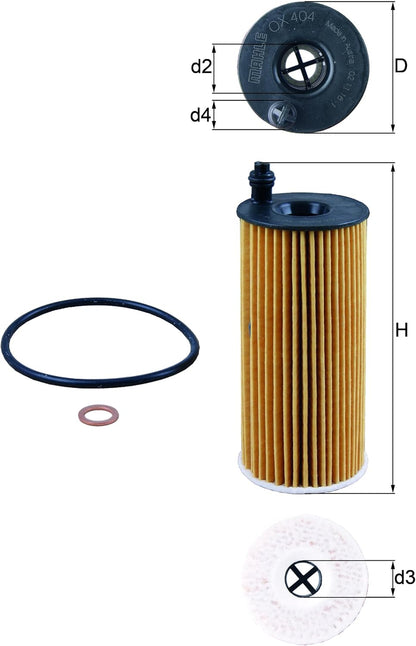 MAHLE Original OX 404D ECO Engine Oil Filter
