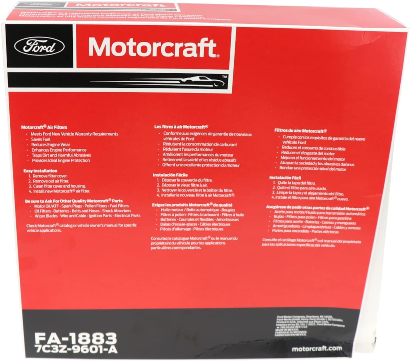 Motorcraft FA1883 Air Filter