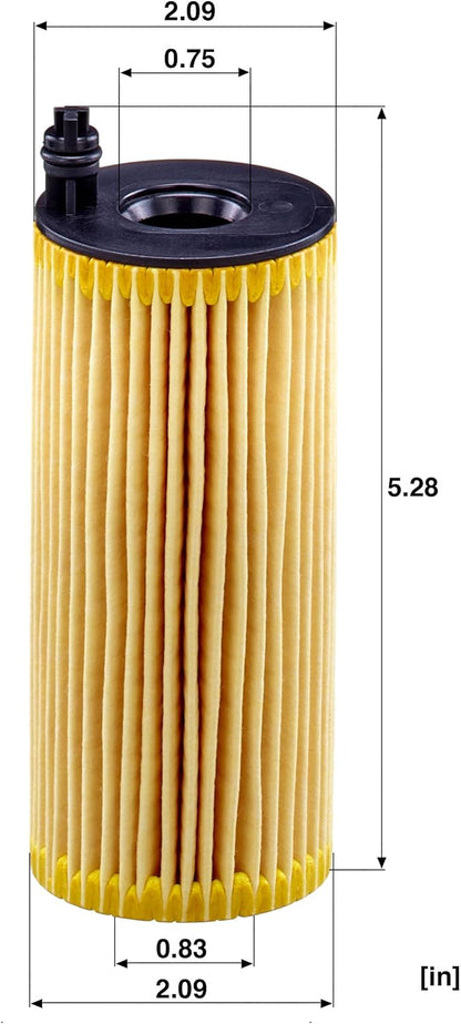 Mann Filter HU 6004 x Cartridge Oil Filter Replacement Compatible With BMW 328d (2014-2018), 328d xDrive (2014-2017), 535d (2014-2016), 535d xDrive (2014-2016), X3 xDrive28d (2016-2017)