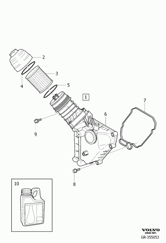 Volvo 8692305  Genuine  Oil Filter Insert Element Cartridge (2 PACK)