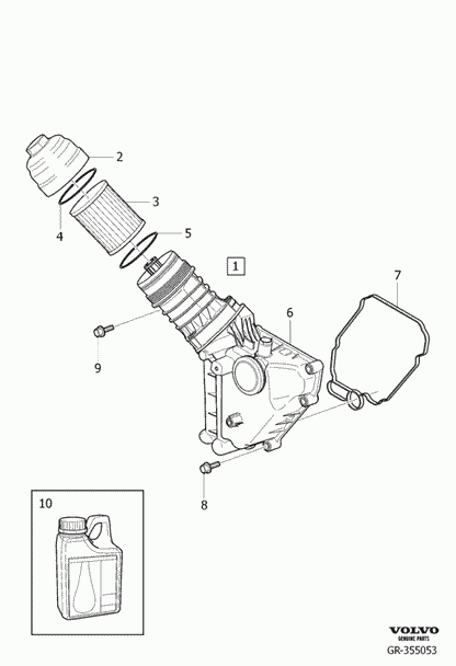 Volvo 8692305  Genuine  Oil Filter Insert Element Cartridge (2 PACK)