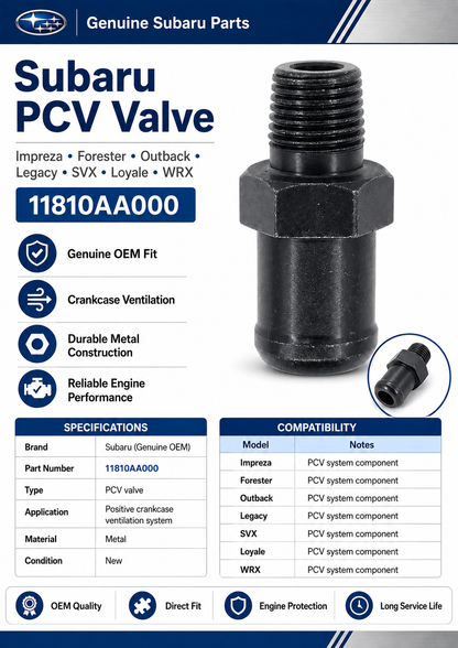 Subaru 11810AA000 Genuine PCV Valve