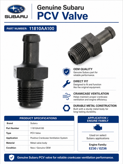 Subaru Genuine PCV Valve - 11810AA100