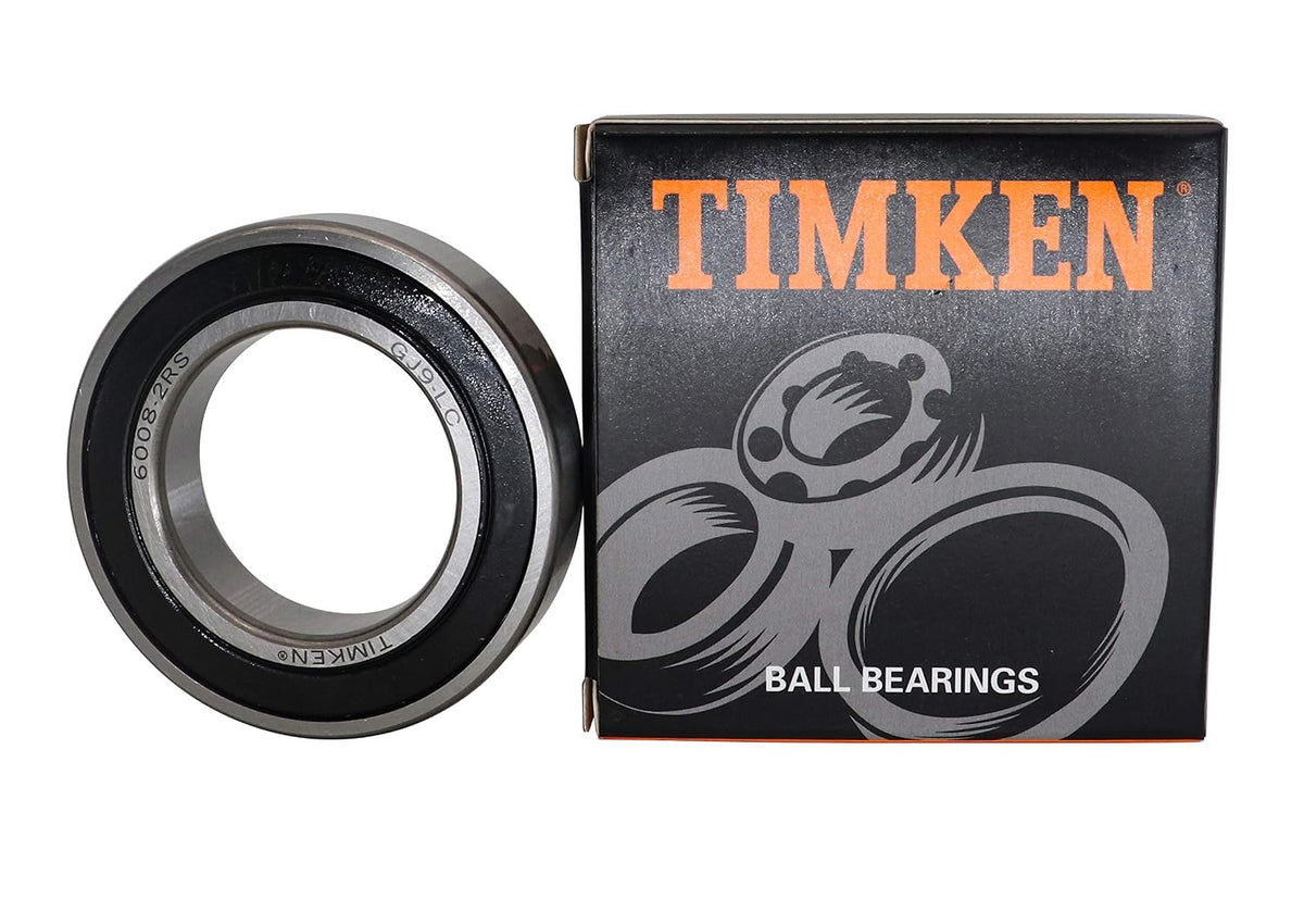 TIMKEN 6008-2RS Double Rubber Seal Bearings — 40x68x15 mm (Pack of 2)