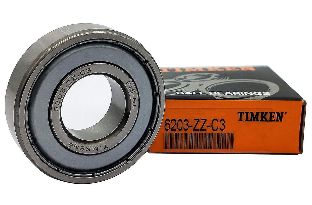 2PACK TIMKEN 6203-2ZC3 / 6203-2Z Double Metal Seal Bearings&nbsp;— 17x40x12mm
