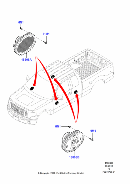 Ford 9L3Z-18808-A  Genuine  Front Door Speaker Assembly