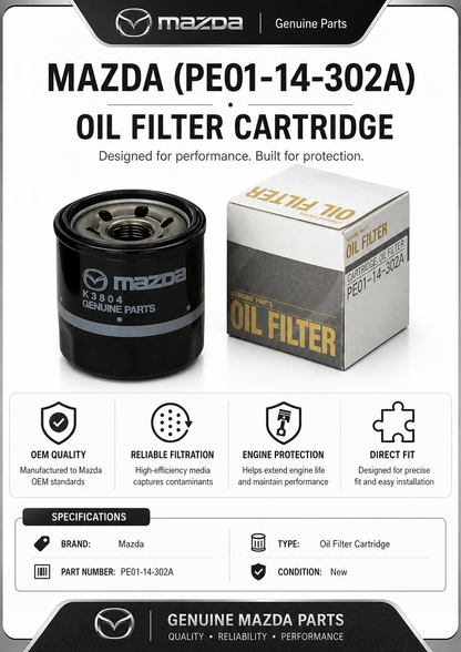 Mazda (PE01-14-302A) Oil Filter Cartridge