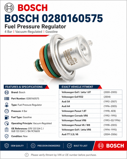 BOSCH 0280160575 Fuel Pressure Regulator