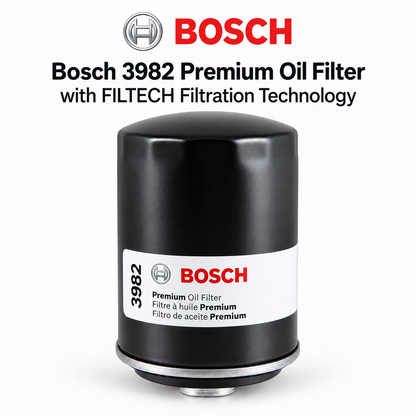 Bosch 3982 Premium Oil Filter with FILTECH Filtration Technology