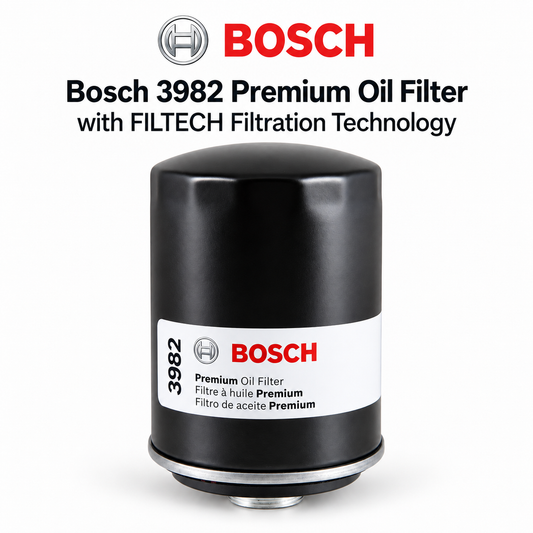 Bosch 3982 Premium Oil Filter with FILTECH Filtration Technology