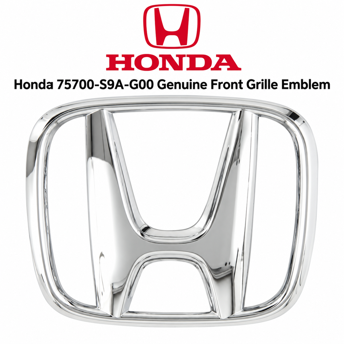 Honda 75700-S9A-G00 Genuine Front Grille Emblem