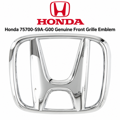 Honda 75700-S9A-G00 Genuine Front Grille Emblem