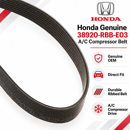 Honda Genuine 38920-RBB-E03 A/C Compressor Belt