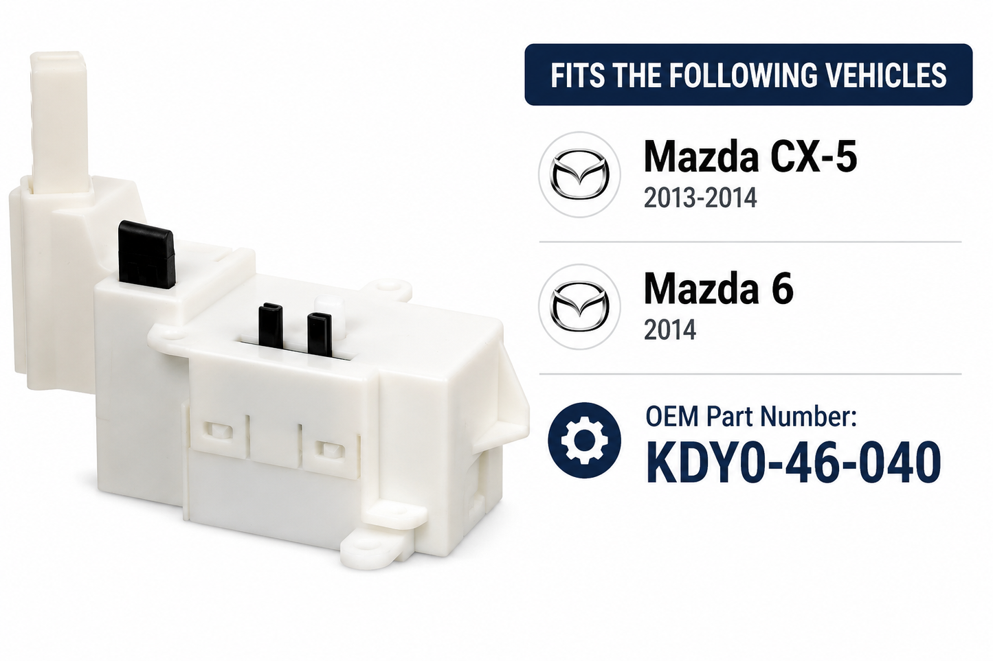 Genuine OEM Mazda AT Shifter Switch KDY0-46-040 – Fits 2013–2014 CX-5 & 2014 Mazda6 (Gate-Type Automatic)