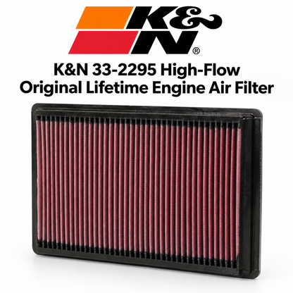 K&N 33-2295 High-Flow Original Lifetime Engine Air Filter