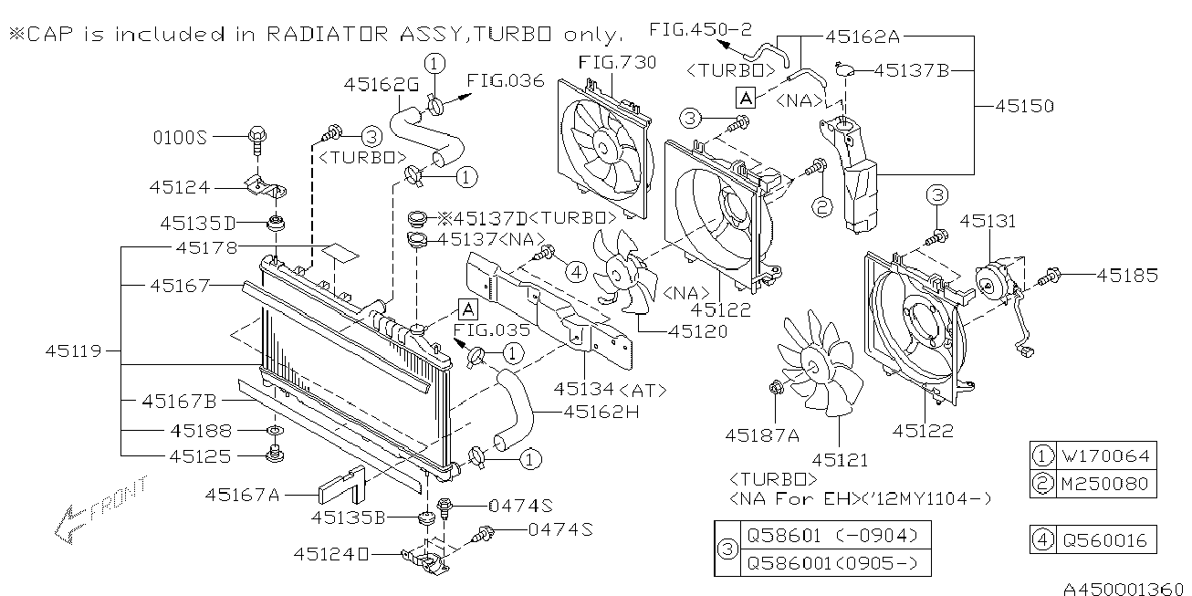 Subaru 45137FE002  Genuine  Radiator Cap