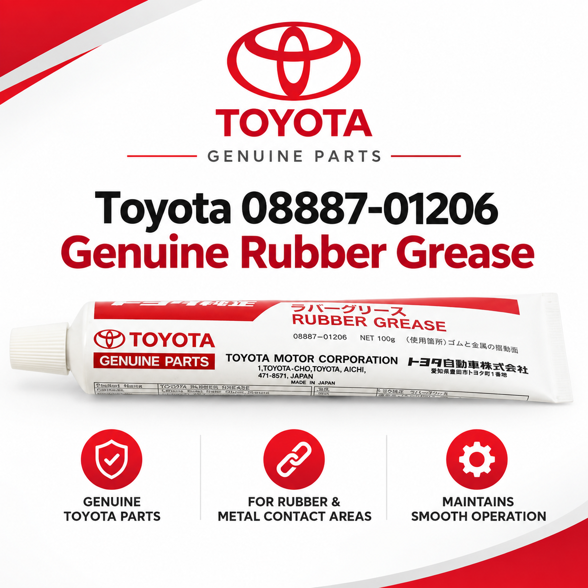 Toyota 08887-01206 Genuine Rubber Grease
