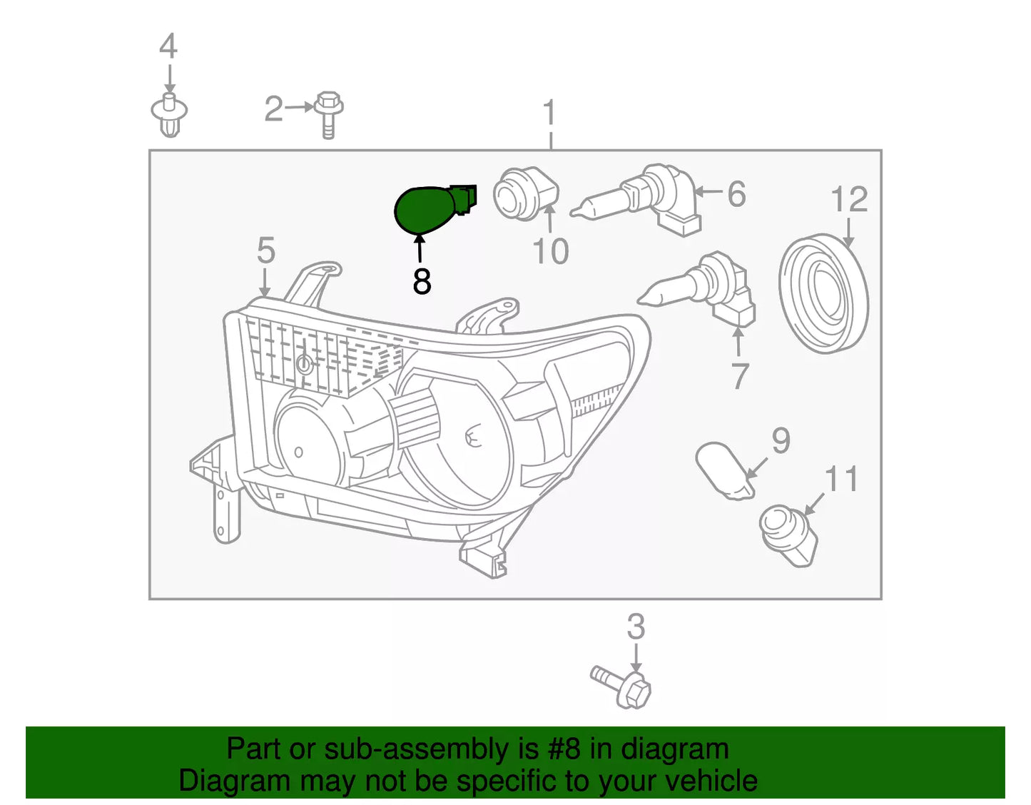 Amber Turn Signal Light Bulb Toyota 9008498062