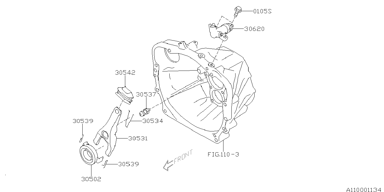 Subaru 30531AA220  Genuine  Clutch Release Fork