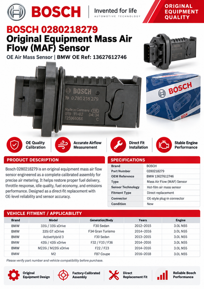 Bosch 0280218279 MAF Sensor