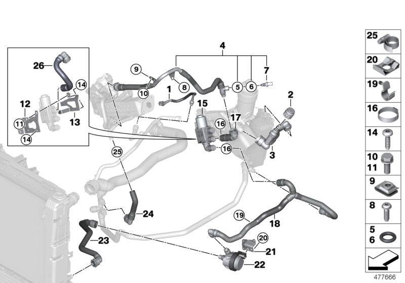 BOSCH 0392023509 Auxiliary Water Pump