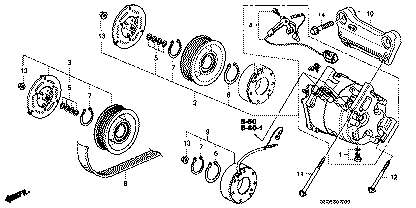 Honda Genuine 38920-RBB-E03 A/C Compressor Belt