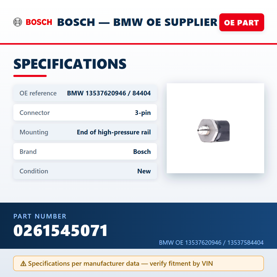Bosch 0261545071 — specifications infographic