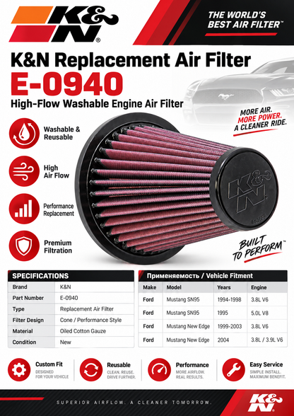 K&N E-0940 Replacement Air Filter
