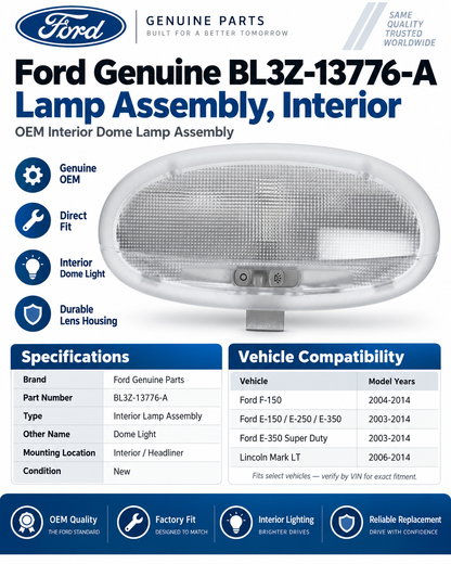 Ford BL3Z-13776-A Genuine Interior Lamp Assembly